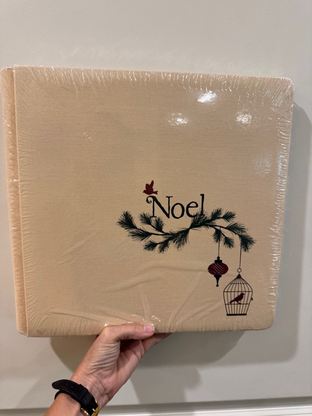 Creative Memories 12x12 Album Coverset Noel Shimmery Christmas Holiday Gold Bird